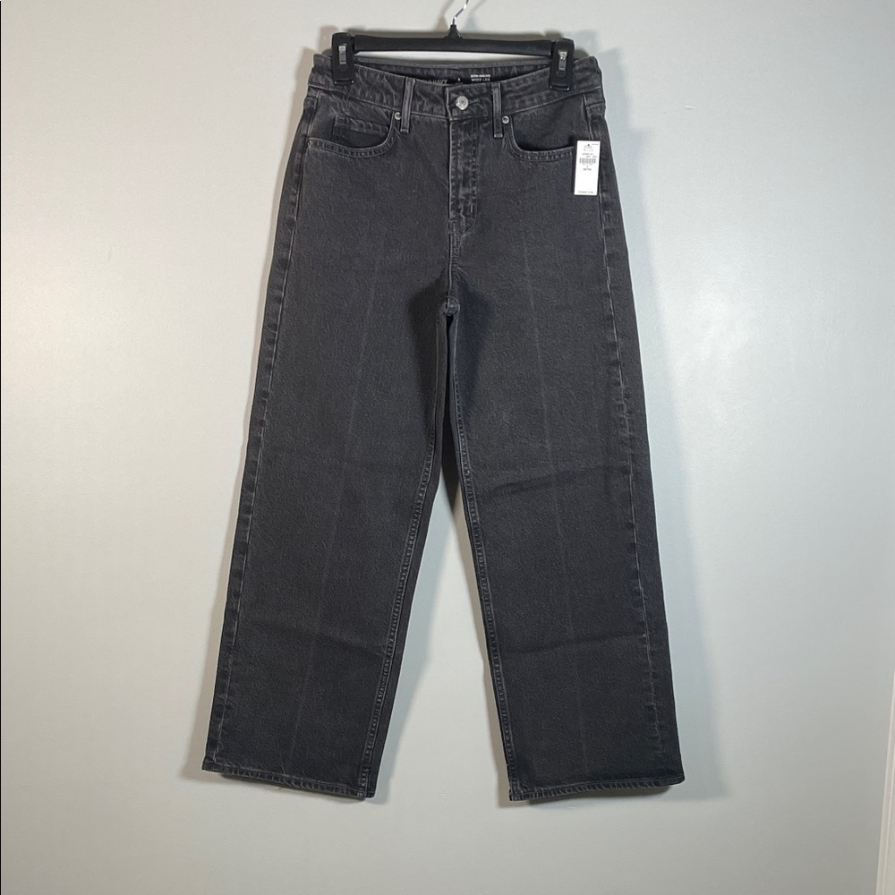 Old Navy Charcoal Extra High-Rise Wide Leg Jeans - Petite Size 2
